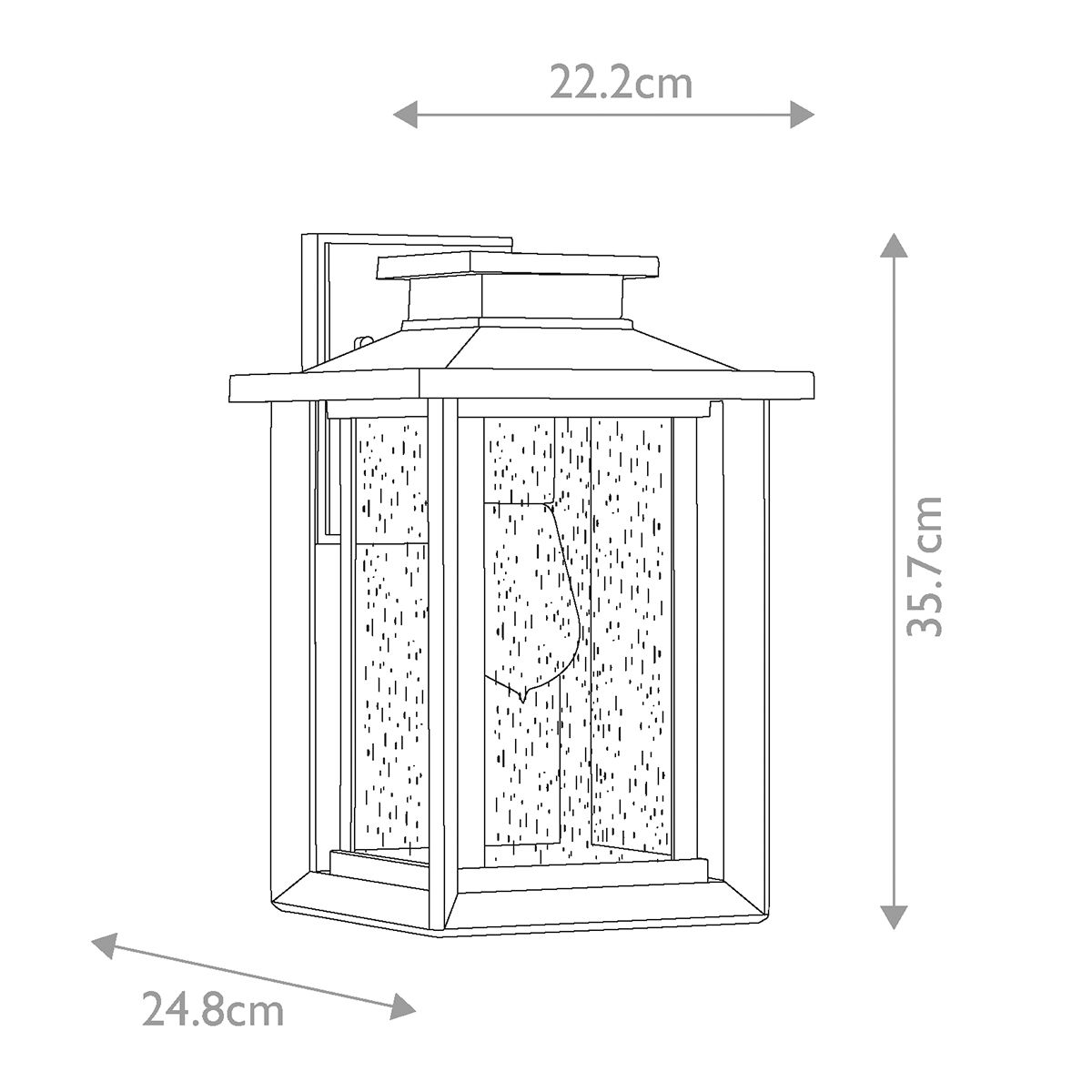 Wakefield 1 Wandlaterne - Mittel - Erdschwarz - Elsteadlighting - QZ - WAKEFIELD - M - TBK