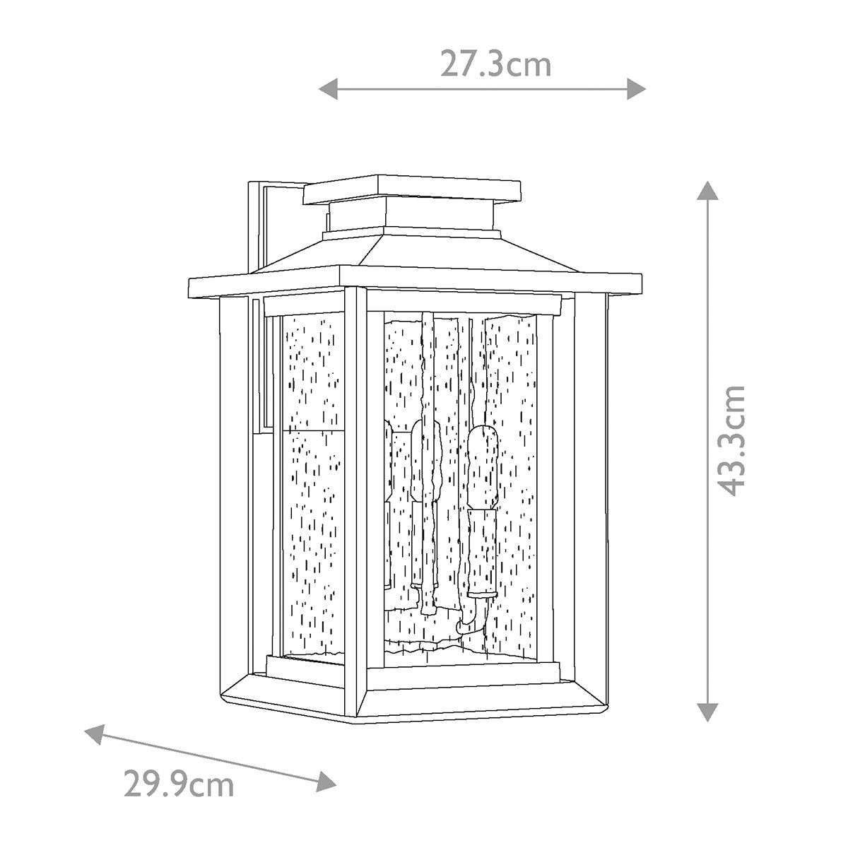 Wakefield 3 Wandlaterne - Groß - Erdschwarz - Elsteadlighting - QZ - WAKEFIELD - L - TBK