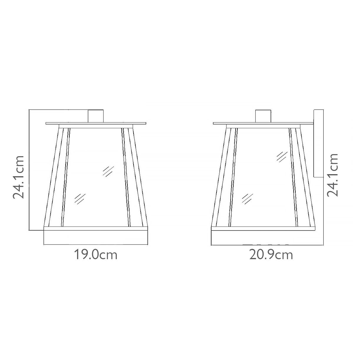 Walker 1 - flammige kleine Wandlaterne - Buckeye Bronze mit Heritage Brass - Elsteadlighting - HK - WALKER2 - S