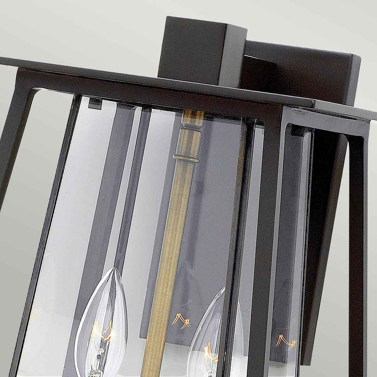 Walker 2 - flammige große Wandlaterne - Buckeye Bronze mit Heritage Brass - Elsteadlighting - HK - WALKER2 - L