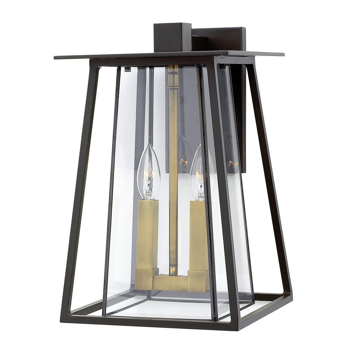 Walker 2 - flammige große Wandlaterne - Buckeye Bronze mit Heritage Brass - Elsteadlighting - HK - WALKER2 - L