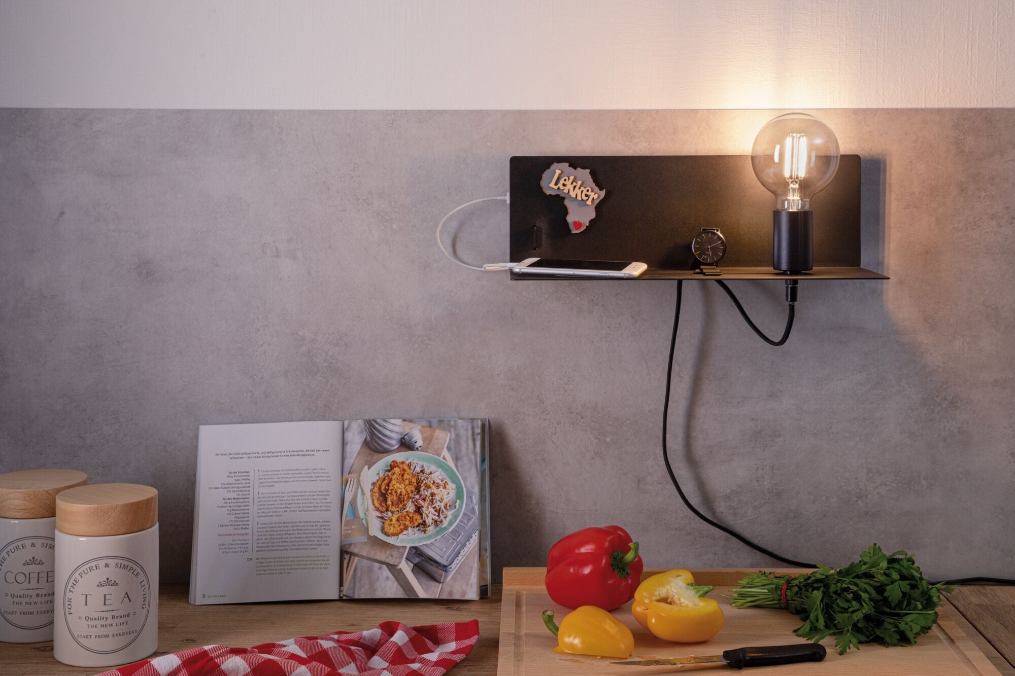 Wandleuchte Devara E27 230V max. 40W dimmbar Schwarz - Paulmann - 78920
