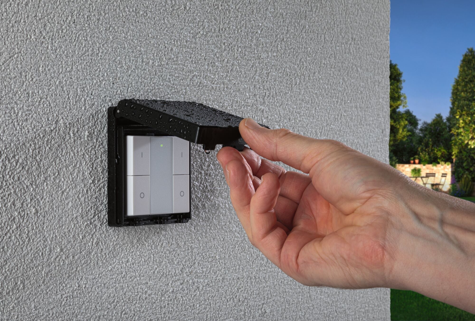 Wandschalter On/Off/Dimm Outdoor Schwarz - Paulmann - 50137