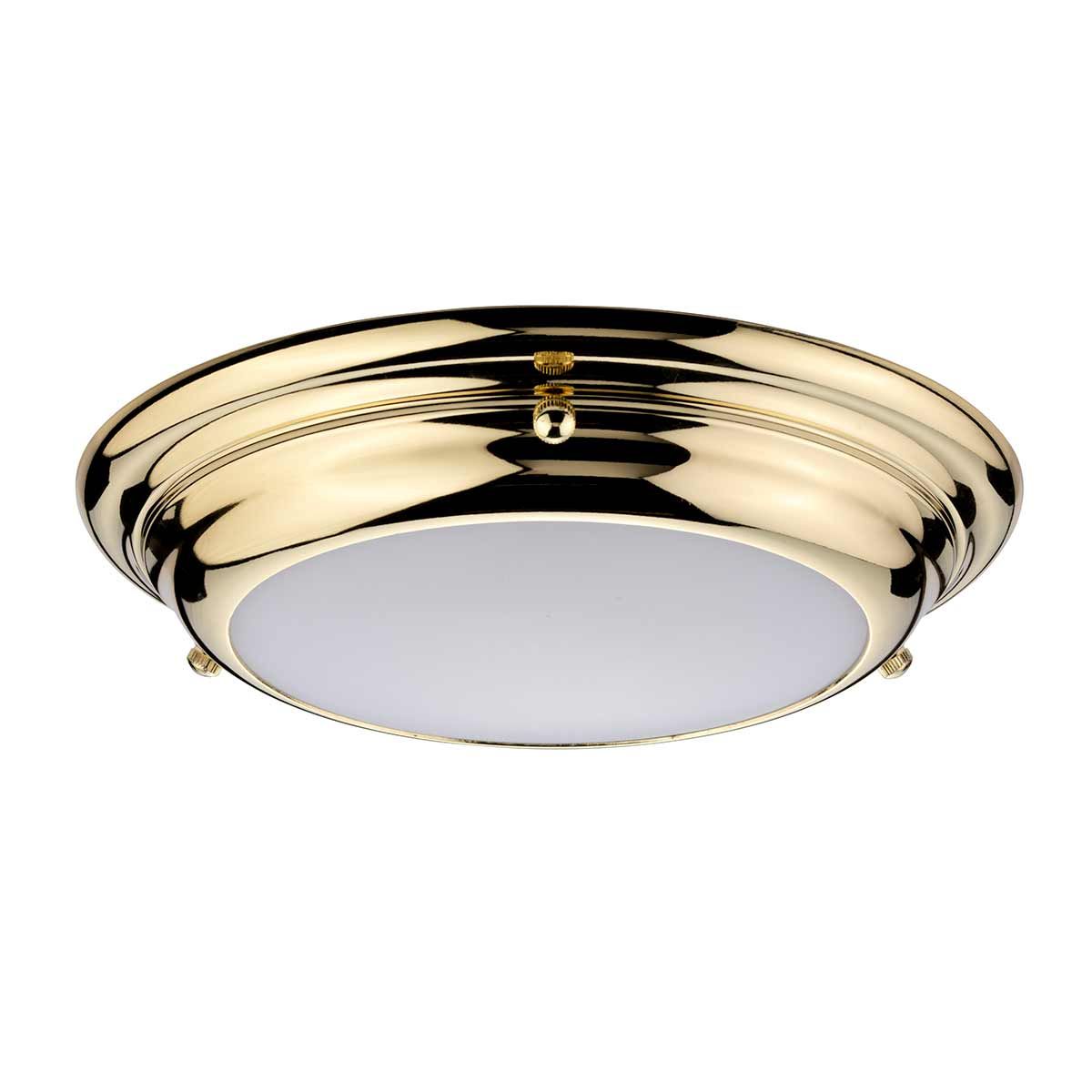 Welland 1-flammige Mini-LED-Deckenleuchte, Messing poliert