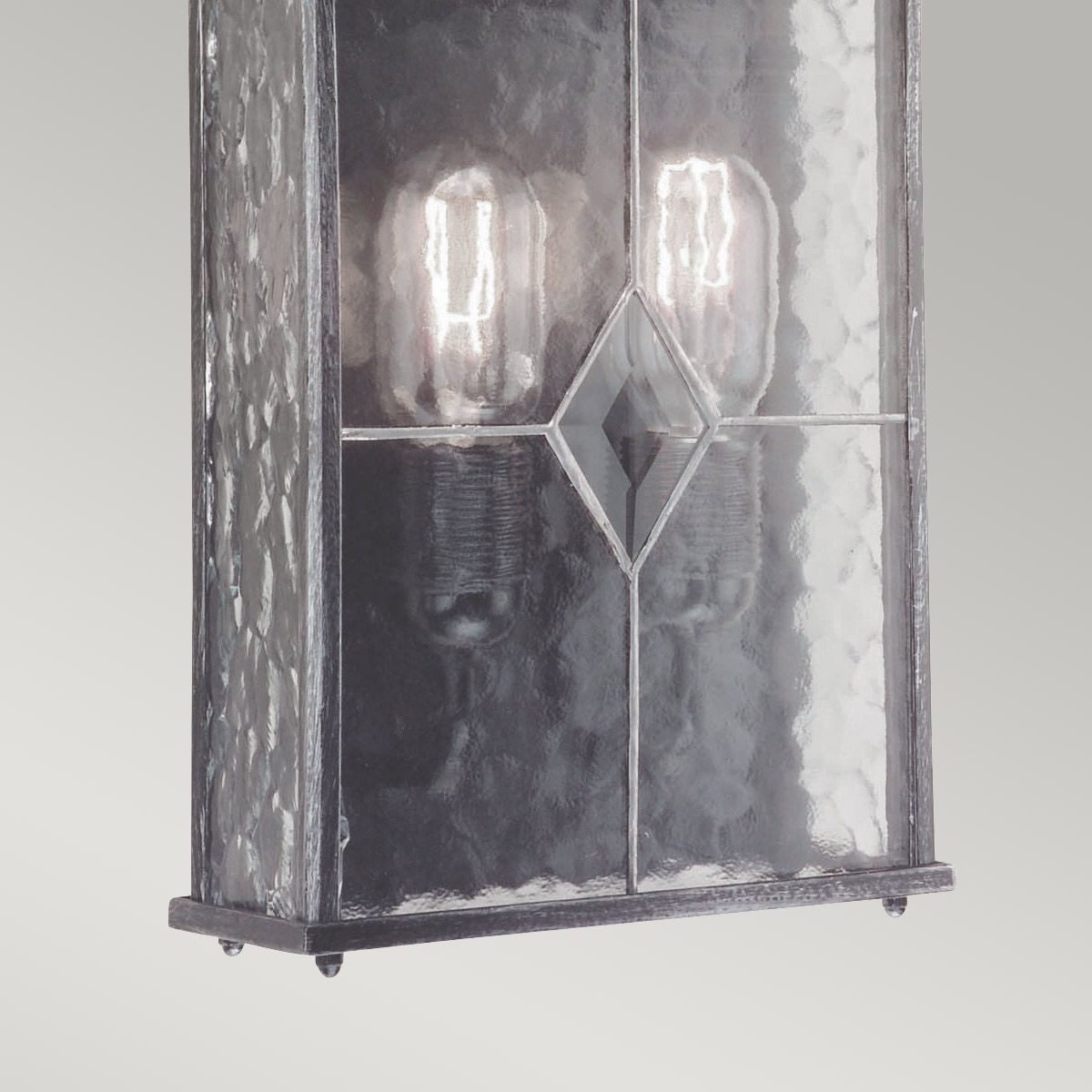 Wexford Halblaterne mit 2 Lichtern, Schwarz/Silber - Elsteadlighting - WX7