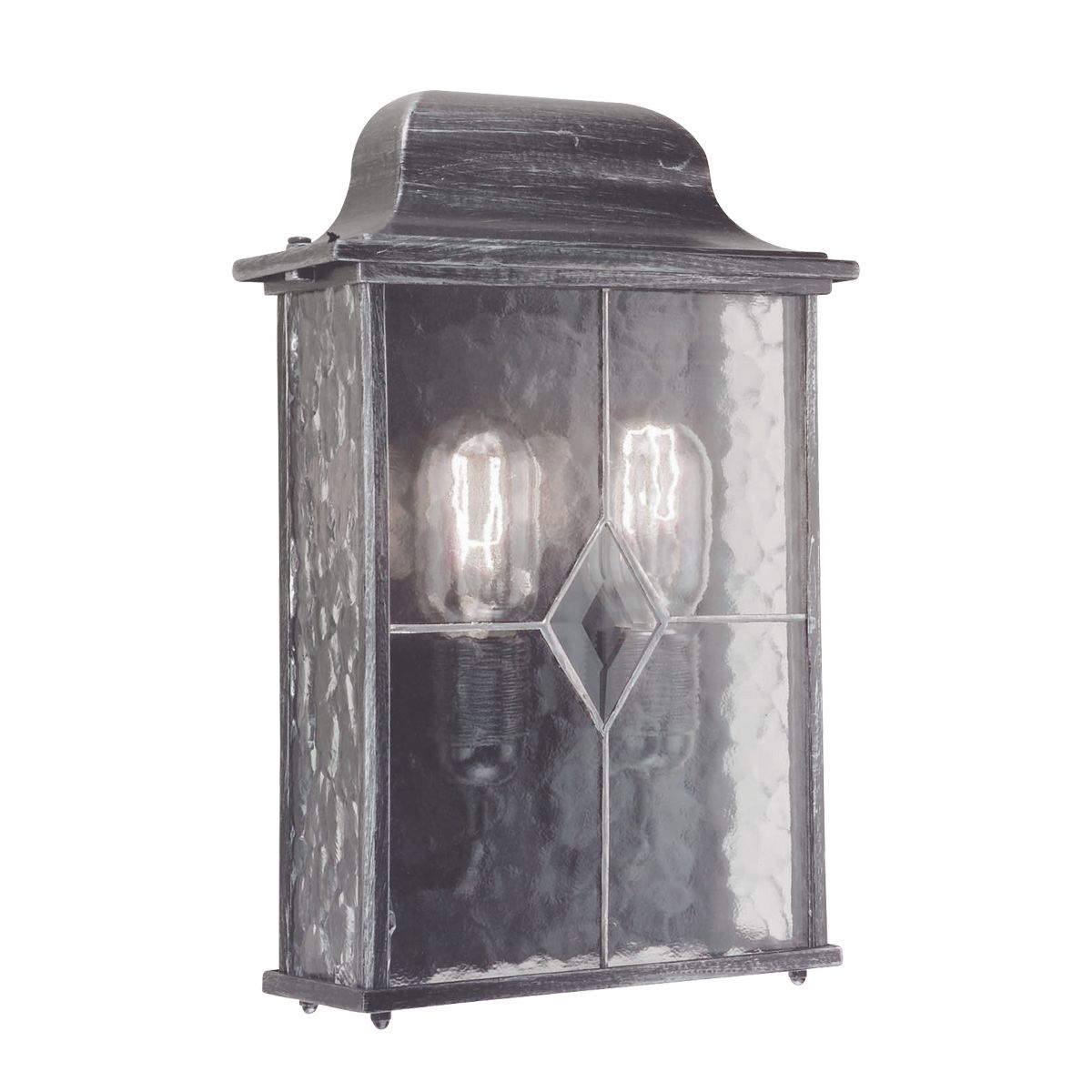 Wexford Halblaterne mit 2 Lichtern, Schwarz/Silber - Elsteadlighting - WX7