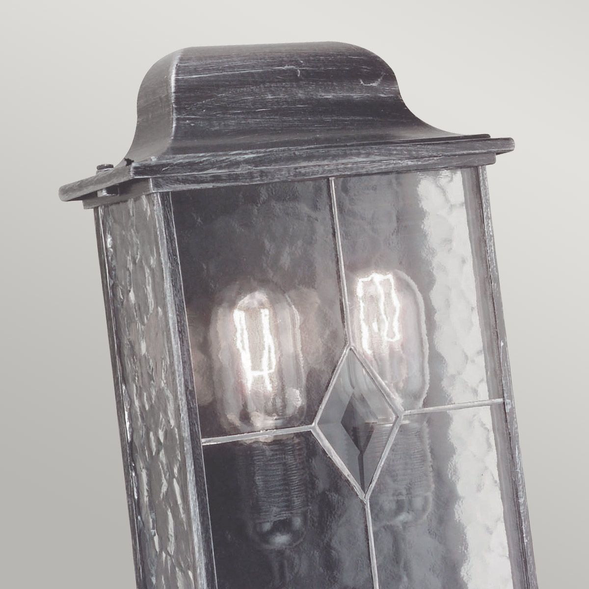 Wexford Halblaterne mit 2 Lichtern, Schwarz/Silber - Elsteadlighting - WX7