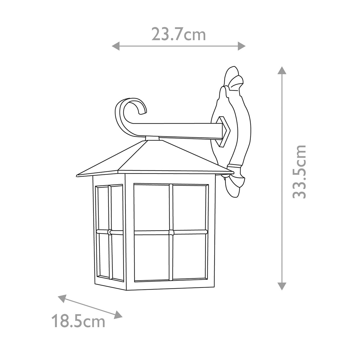 Winchester 1 - flammige Wandlaterne - Schwarz - Elsteadlighting - BL18 - BLACK