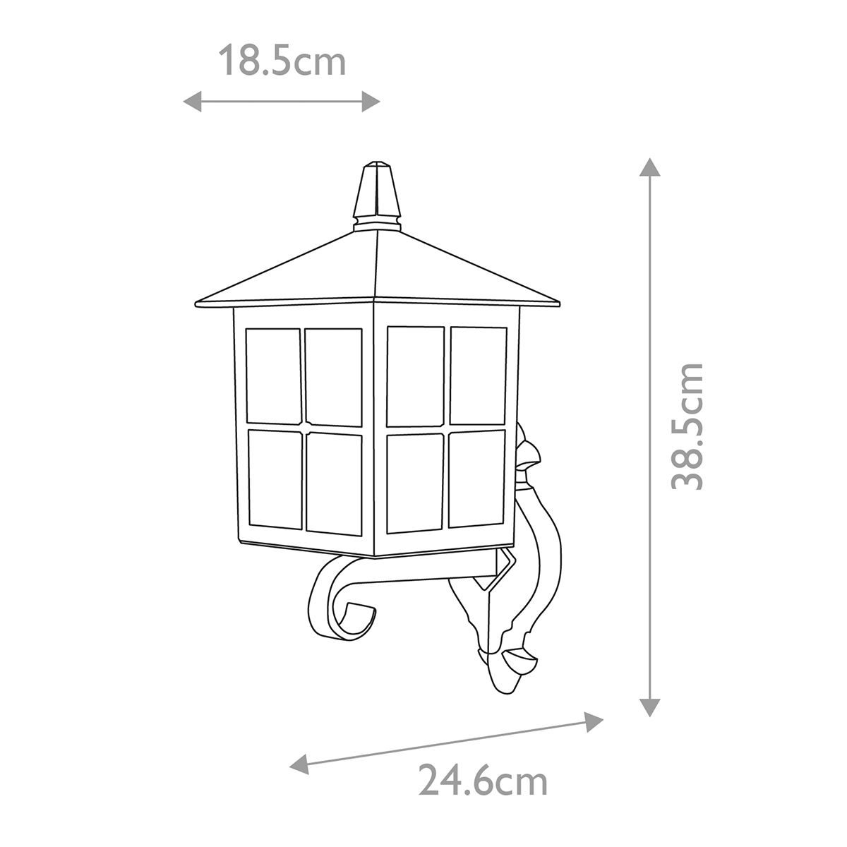 Winchester 1 - flammige Wandlaterne - Schwarz - Elsteadlighting - BL17 - BLACK