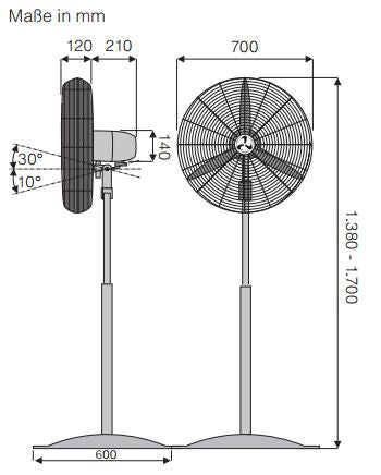 Stand-Windmaschine WM3 Eco Stand IP44 SL