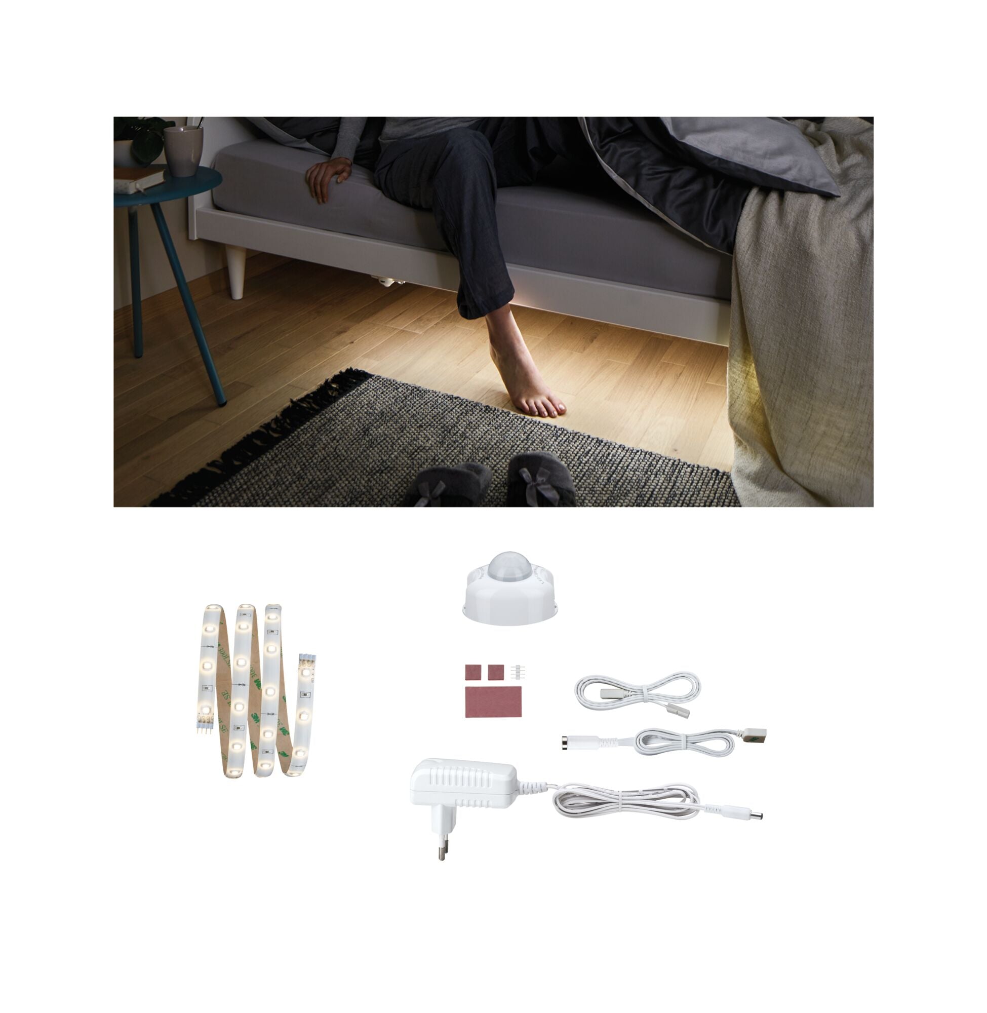 YourLED Night PIR - Sensor Bettlicht mit Bewegungssensor 1m beschichtet 3W 265lm/m 3000K 6VA - Paulmann - 70955