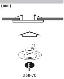 Zubehör Einbauleuchten - Einbauadapter Ø 130 mm 75 - 120 mm auf 68 - 70 mm 130mm Weiß matt - Paulmann - 92499