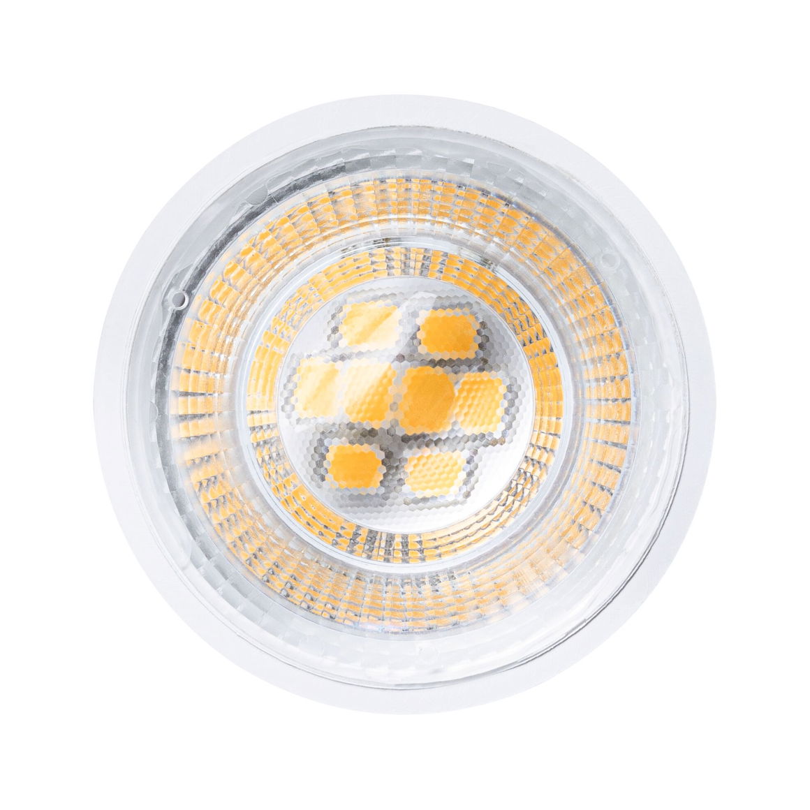 Standard 230V LED Reflektor GU10 Flat 37mm 550lm 4,9W 2700K Dimmbar Signalweiß
