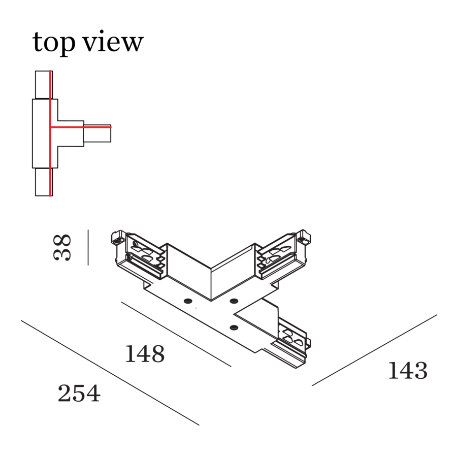 3-Phase Track T-Connector 3.0