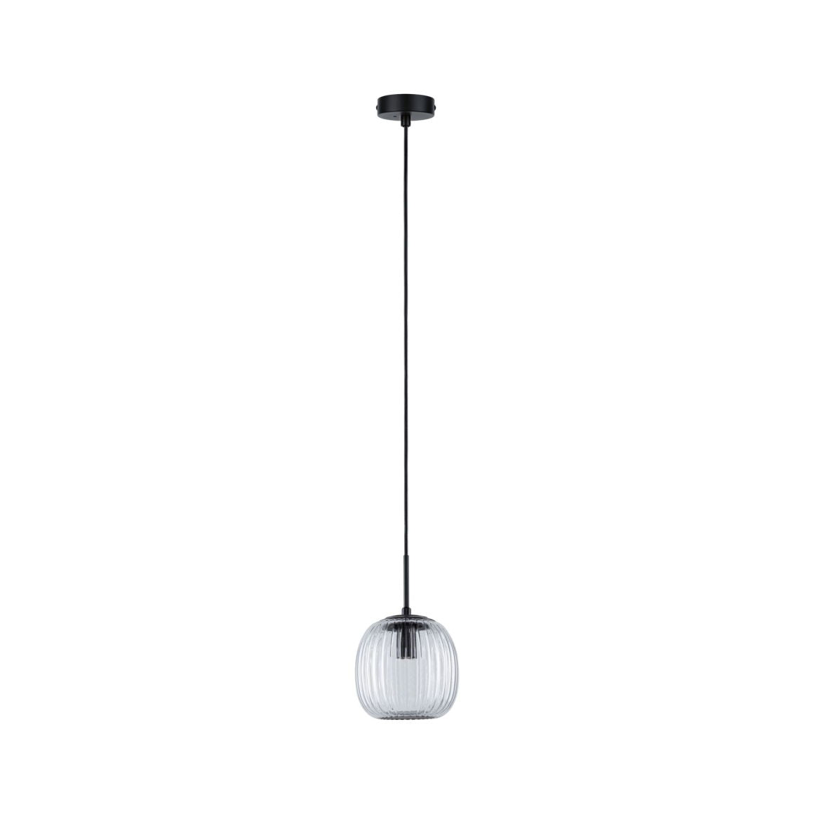 LED Pendelleuchte Ruya  E14 max. 20W Glas/Schwarz matt