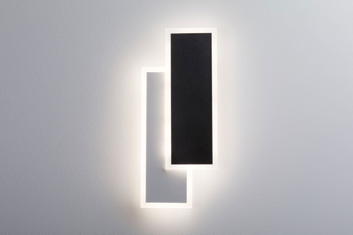 LED Wandleuchte 2Form  4000K 1010lm / 1010lm 230V 8W / 8W Weiß/Schwarz