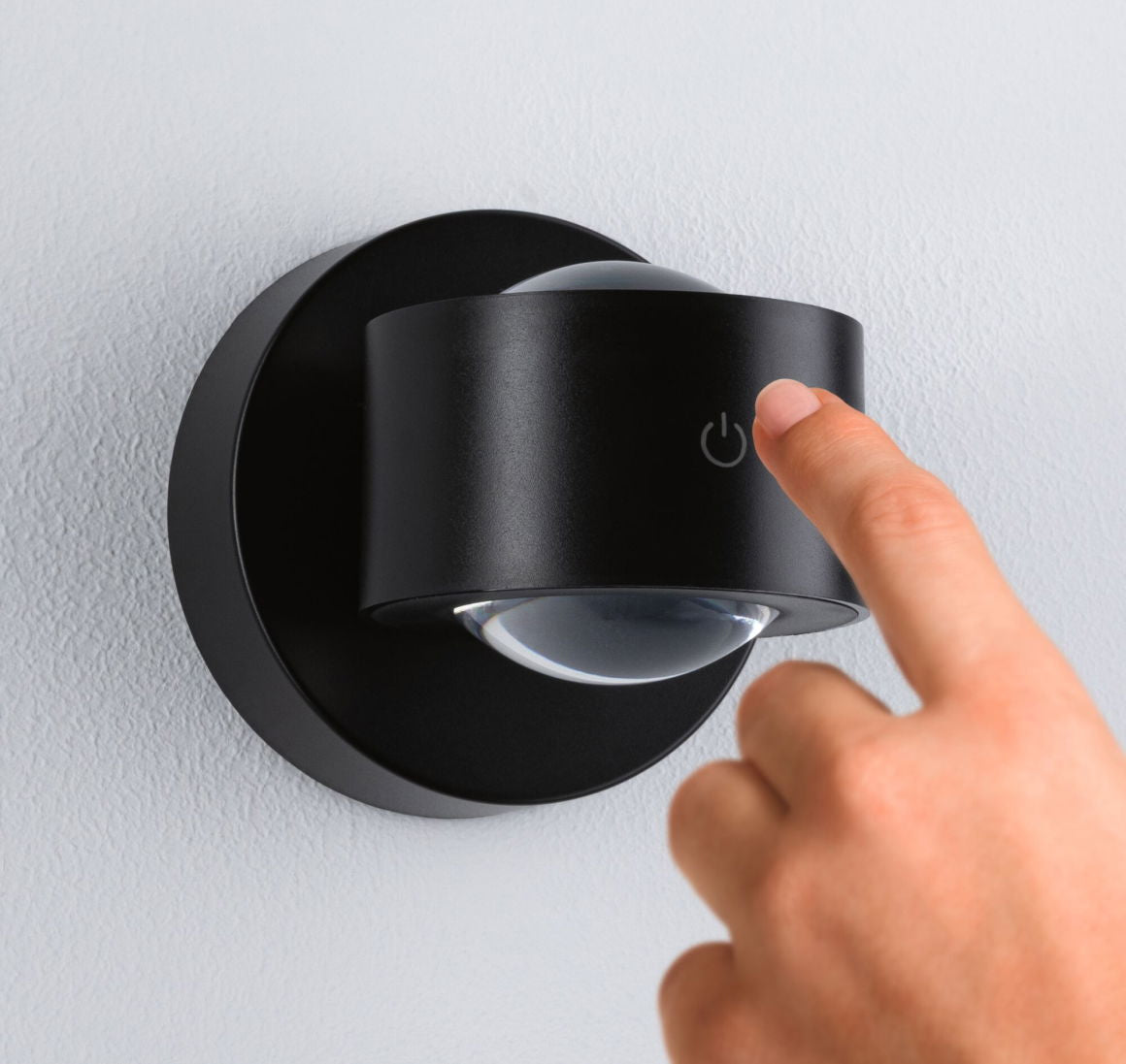 LED Akkuwandleuchte Zorik IP44 dimmbar 2700K 100mm 2x1,1W Schwarz