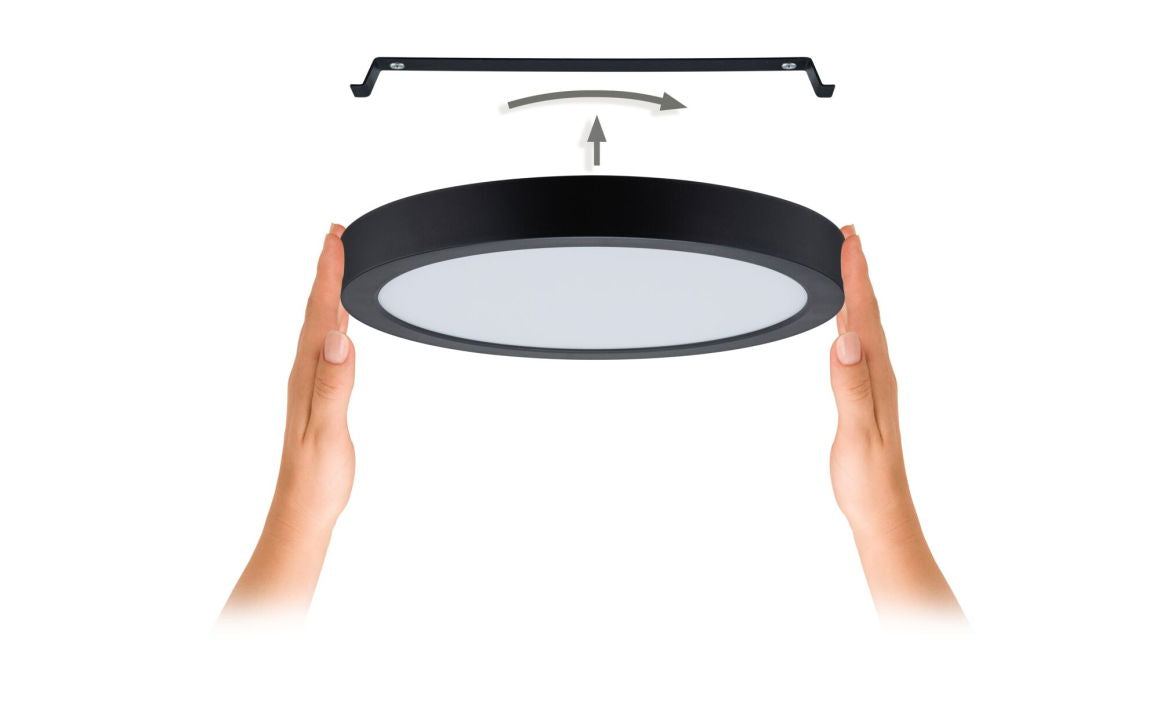 LED Panel Abia 2 White Select Dämmerungsgesteuerter Bewegungsmelder (HF) eckig 400x400mm 16W 1400lm 2700 - 4000K Schwarz