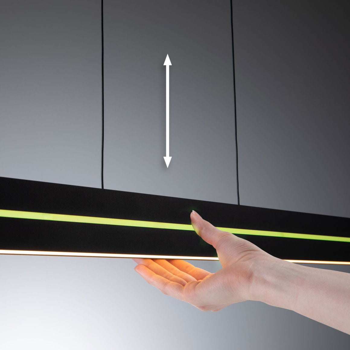 LED Pendelleuchte Raiko  RGBW+ 2300lm / 370lm 19W / 6W Schwarz - Paulmann - lightnox.de
