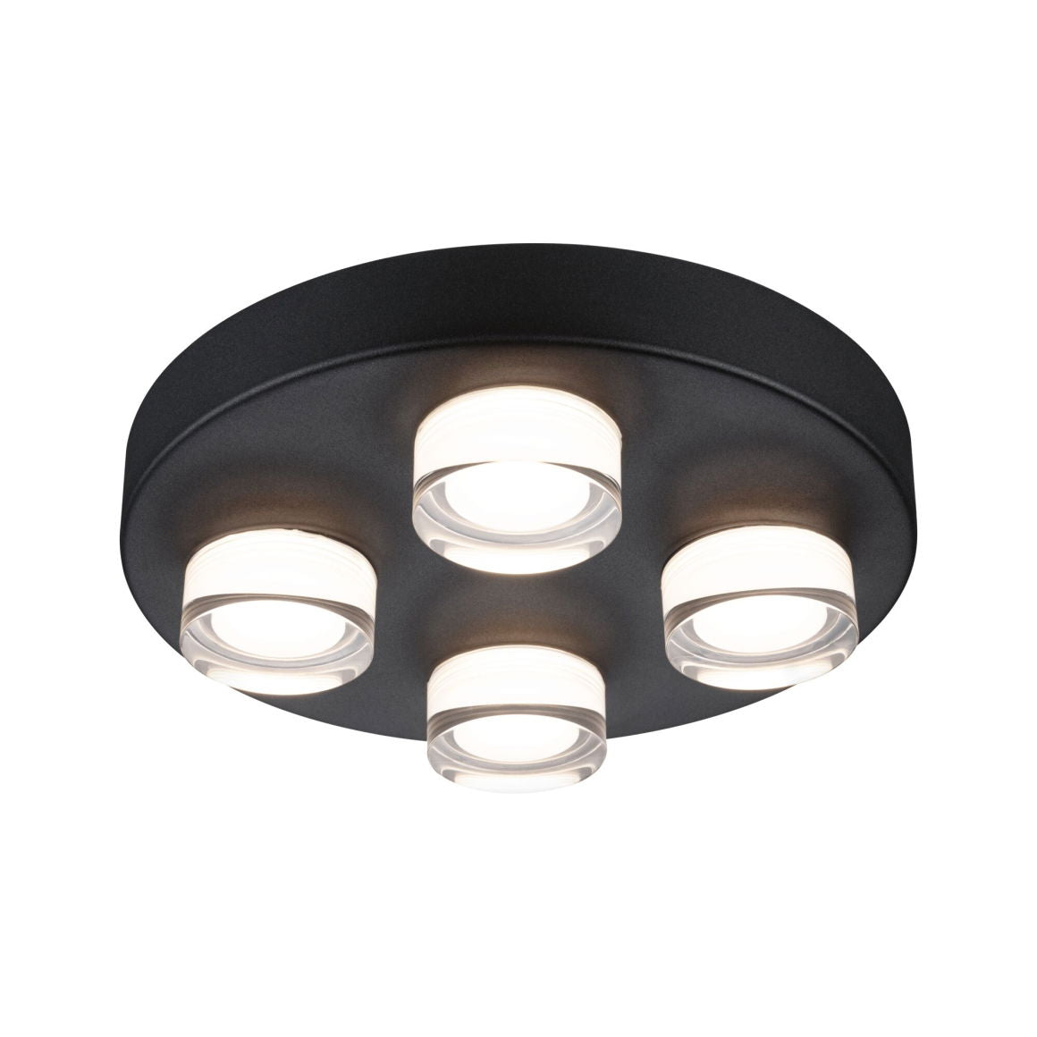 Selection Bathroom Wand-/Deckenleuchte Kame IP44 3000K 4x2000lm 230V 4x4,2W Signalschwarz