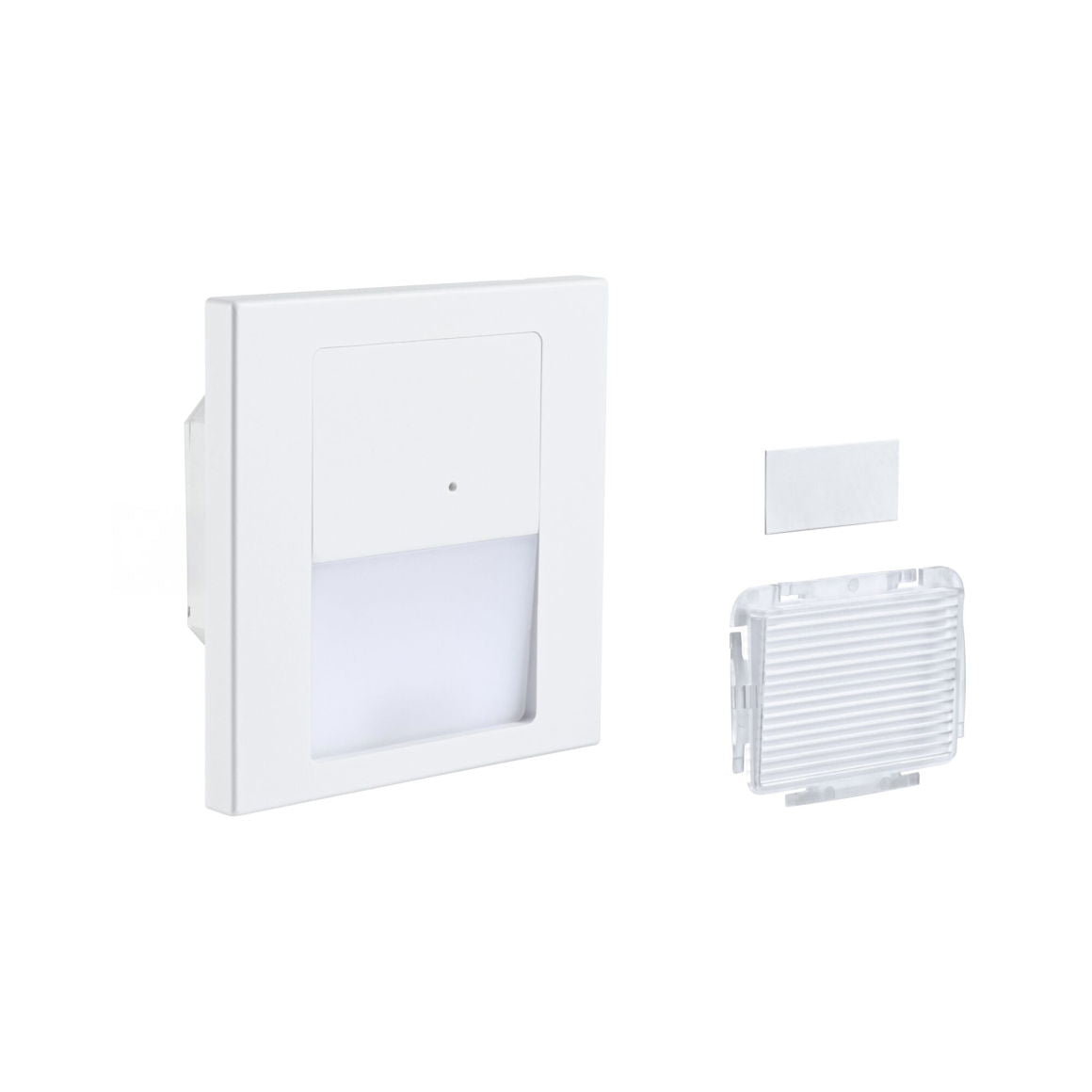 LED Wandeinbauleuchte Tsaro eckig 80x36mm 1W 80lm 230V 2700K Weiß matt mit Bewegungsmelder