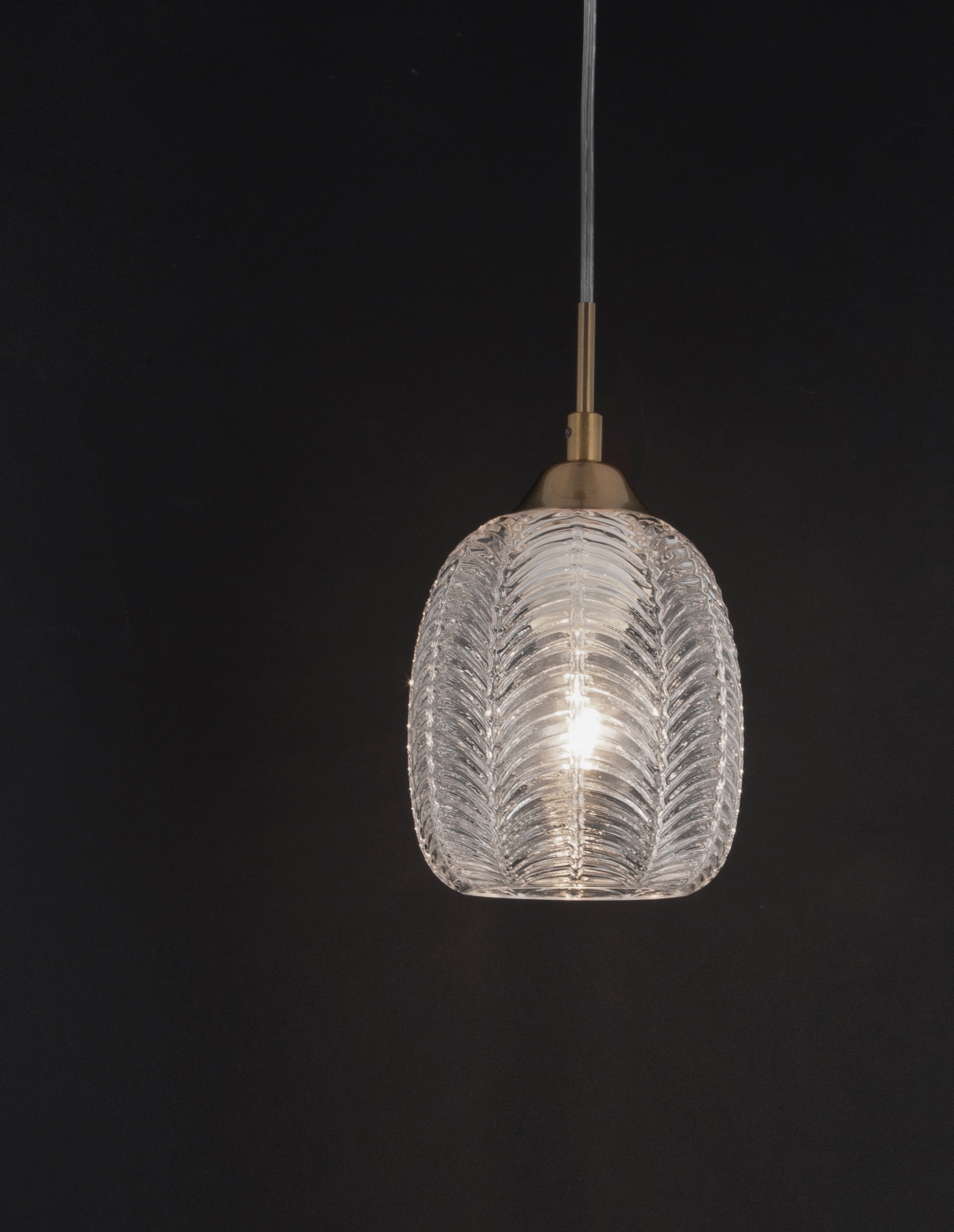 Vario Pendelleuchte Glas/Gold - E27 - dimmbar