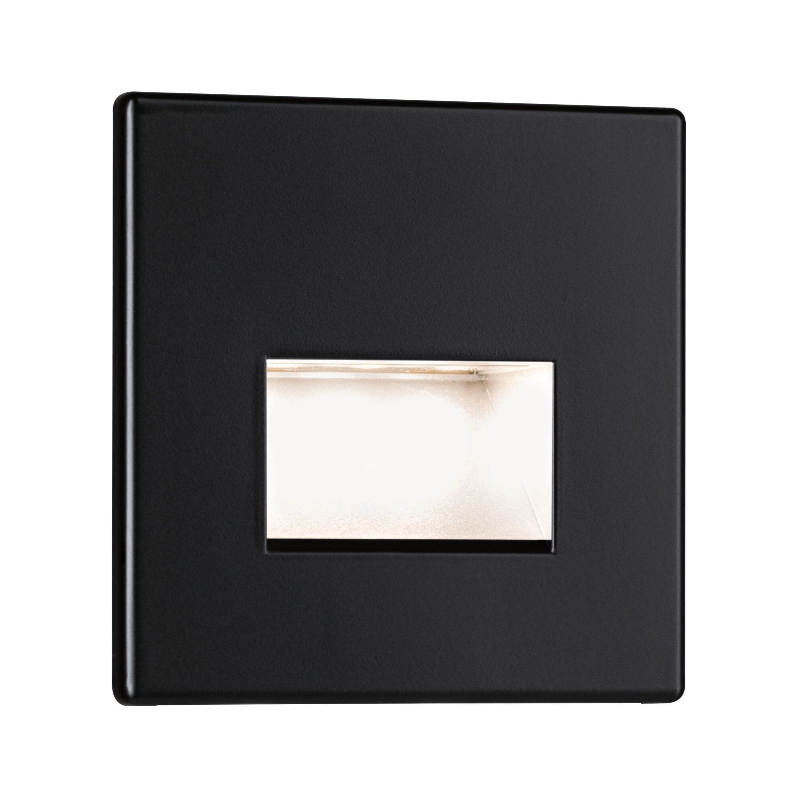  LED Wandeinbauleuchte Edge Quadro  eckig 80x5mm 1,2W 50lm 230V 2700K Schwarz matt