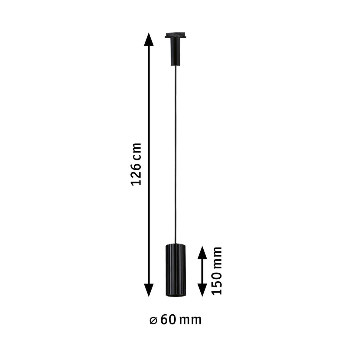 URail suspension Lirena GU10 max. 10W 230V Noir mat