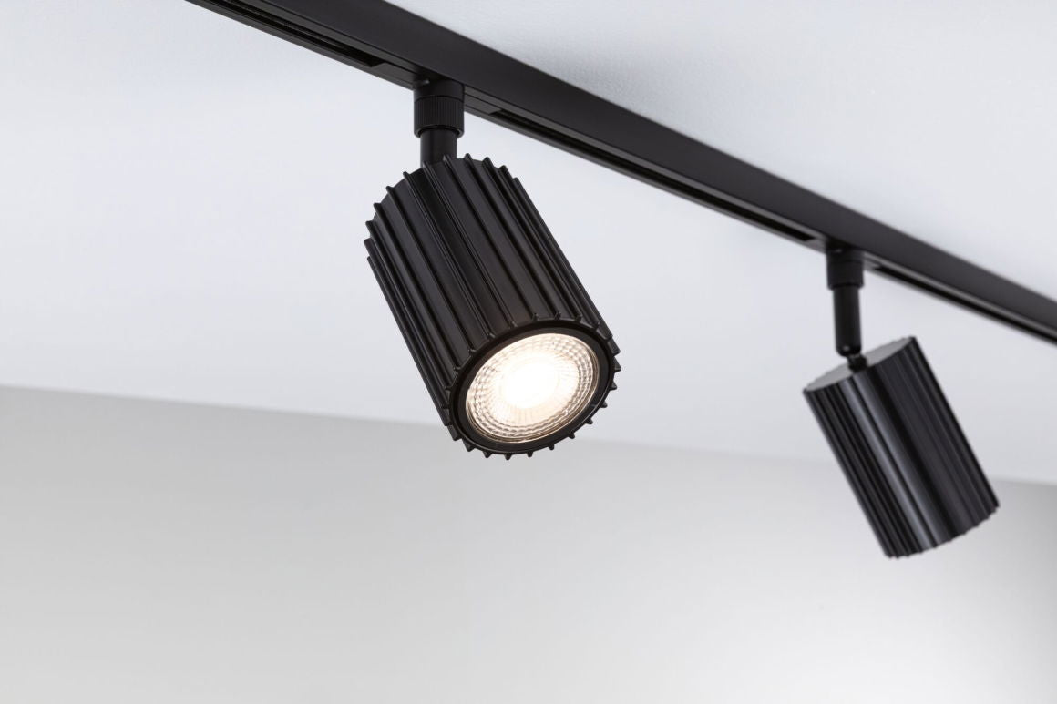 URail Schienenspot Lirena  GU10 max. 10W 230V Schwarz matt