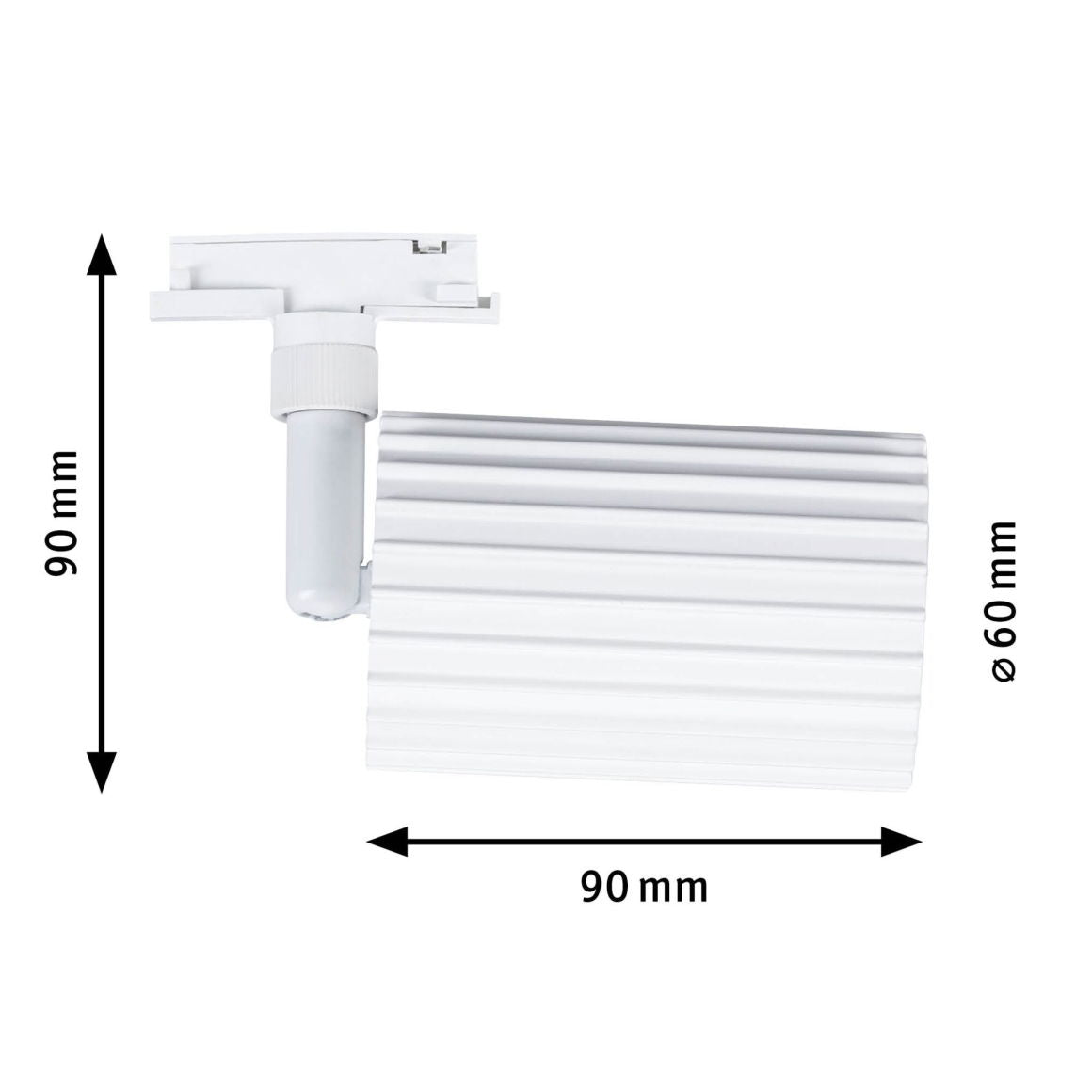 Spot sur rail URail Lirena GU10 max. 10W 230V Blanc signalisation