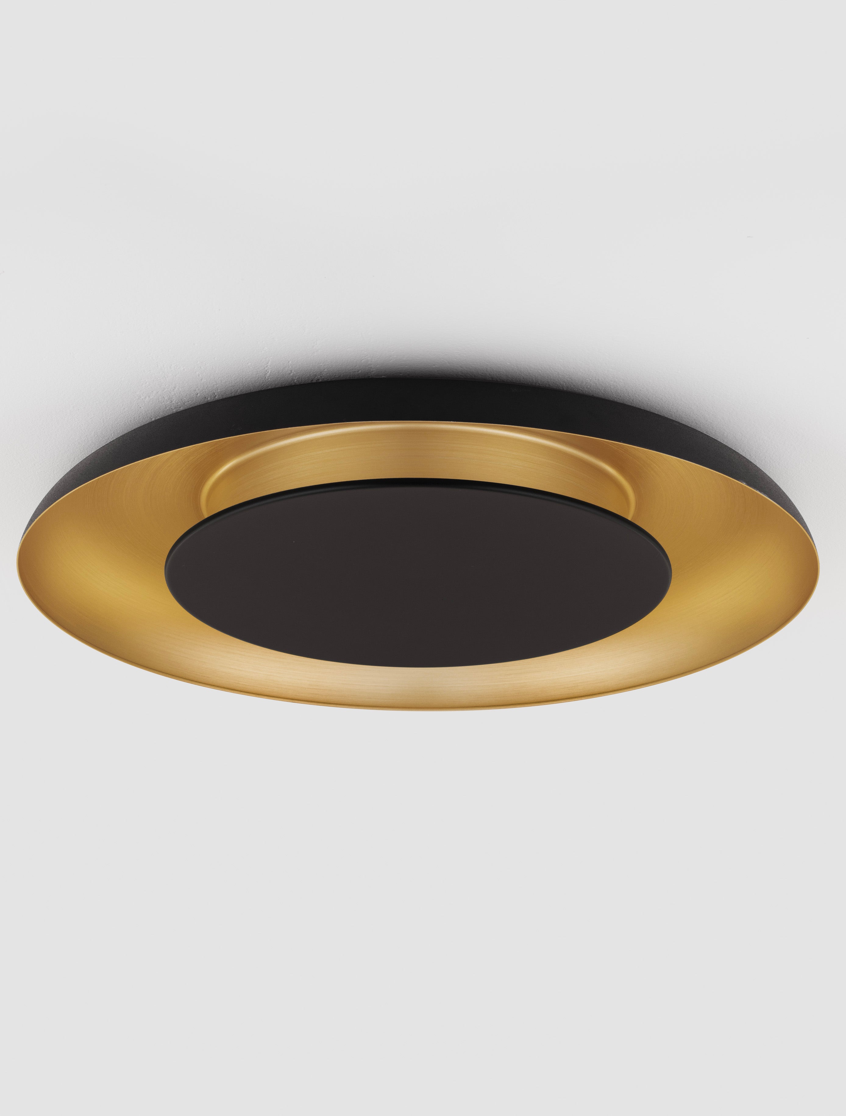 EPOS Deckenlampe Schwarz & Gold - 2700/3000/4000 Kelvin - 38 Watt Ø 60 cm