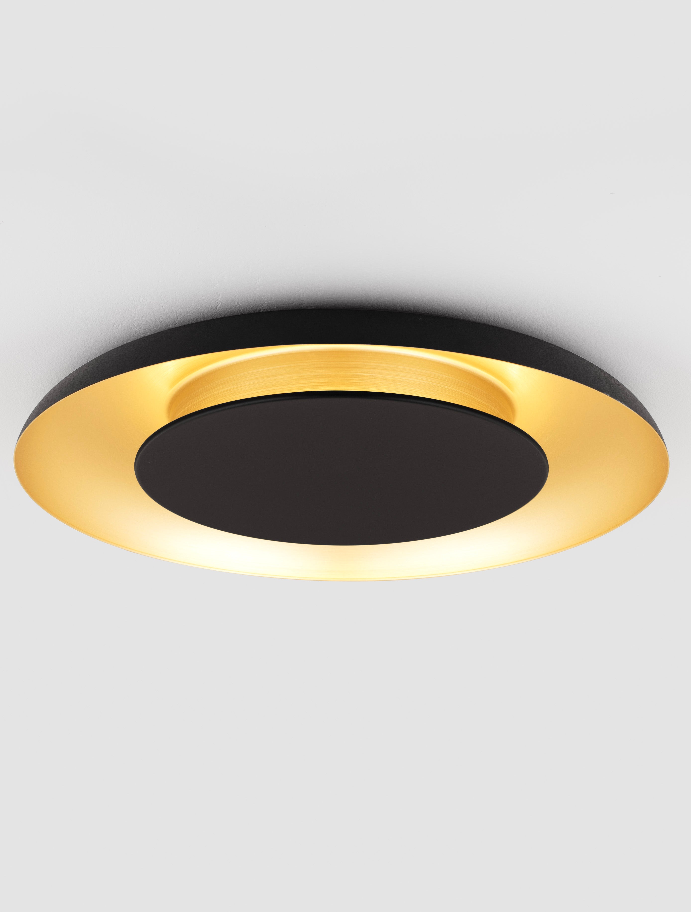 EPOS Deckenlampe Schwarz & Gold - 2700/3000/4000 Kelvin - 38 Watt Ø 60 cm