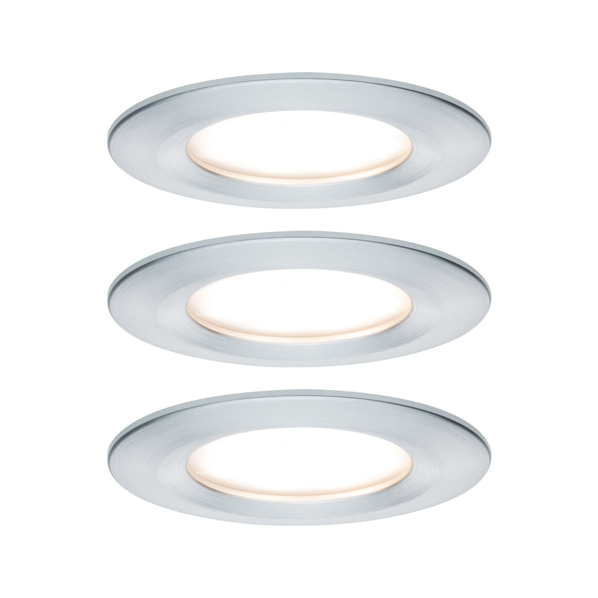 EBL Set Nova Coin rund starr LED 3x6,5W2700K 230V Alu ged/Alu