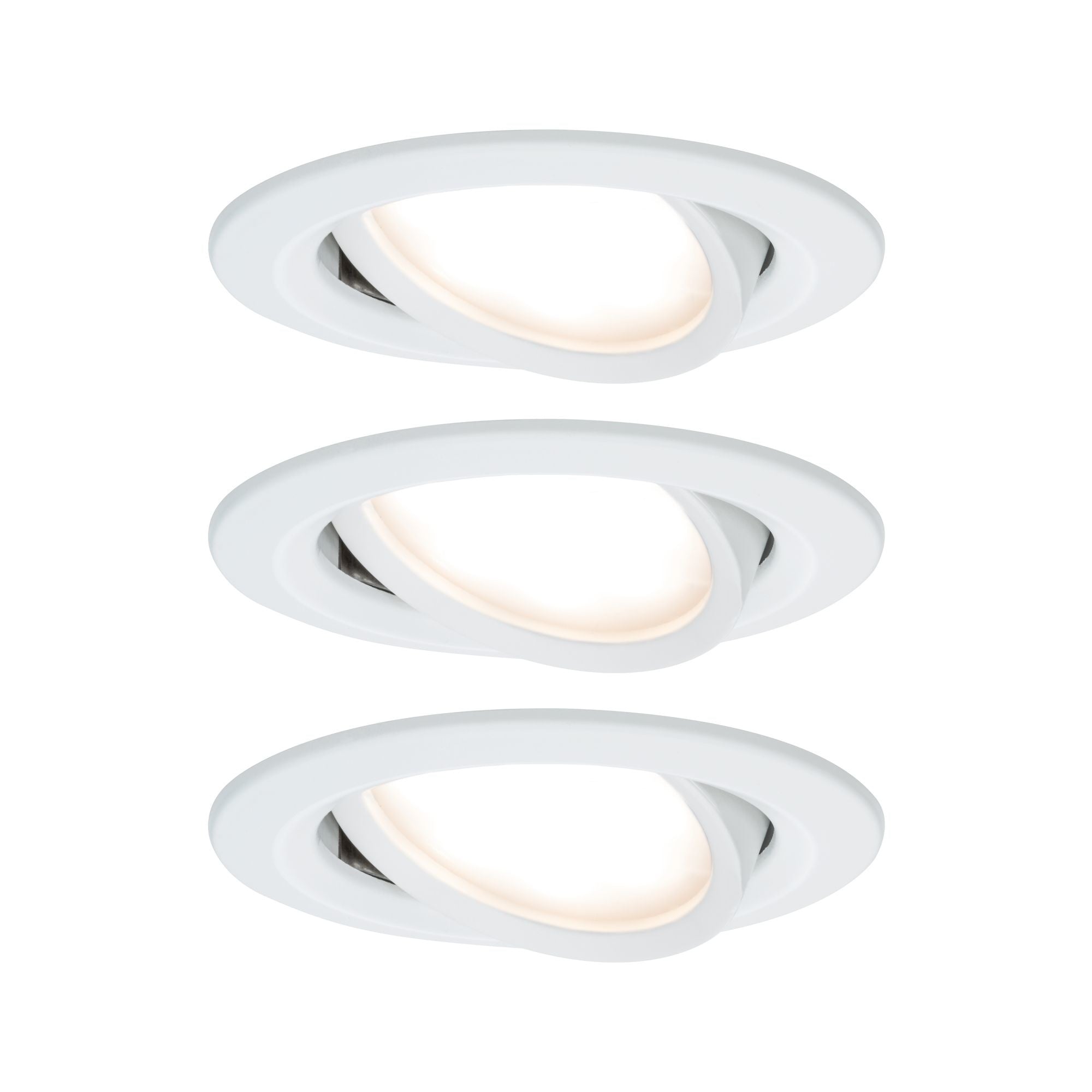 EBL Set Nova Coin 3-stepdim rd schw LED3x6,5W 2700K 230V Weiß matt/Alu