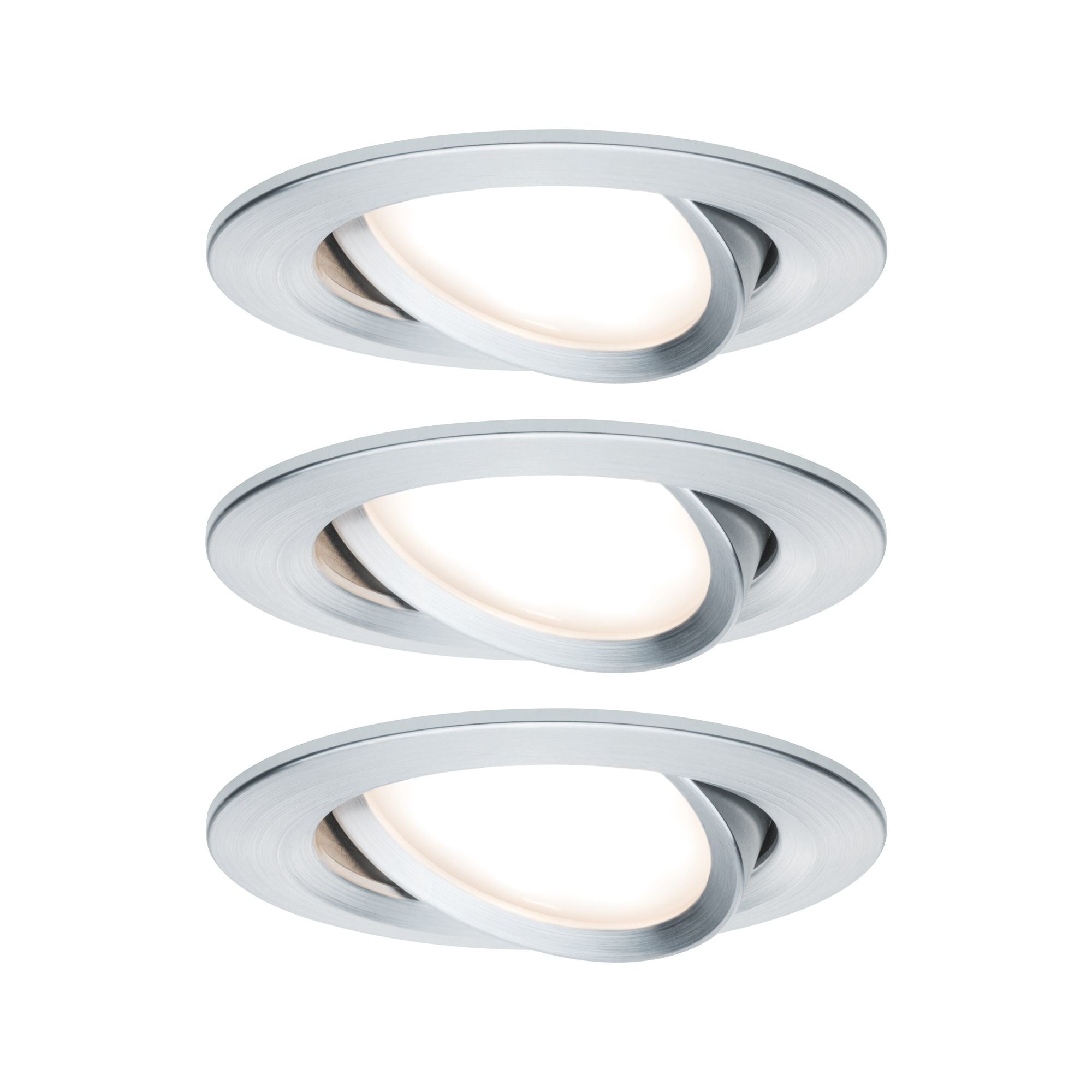 EBL Set Nova Coin 3-stepdim rd schw LED3x6,5W 2700K 230V Alu ged/Alu