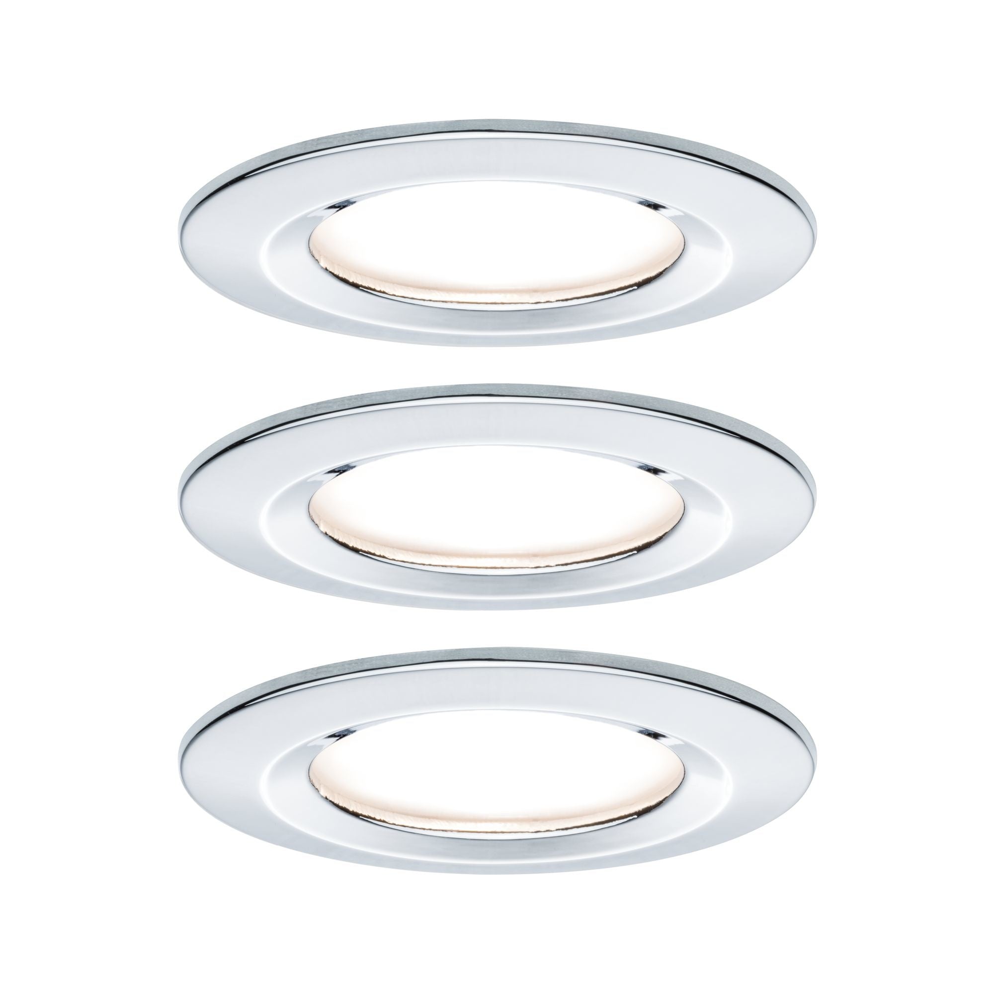 EBL Set Nova Coin 3-stepdim rd starr LED3x6,5W 2700K 230V Chrom/Alu
