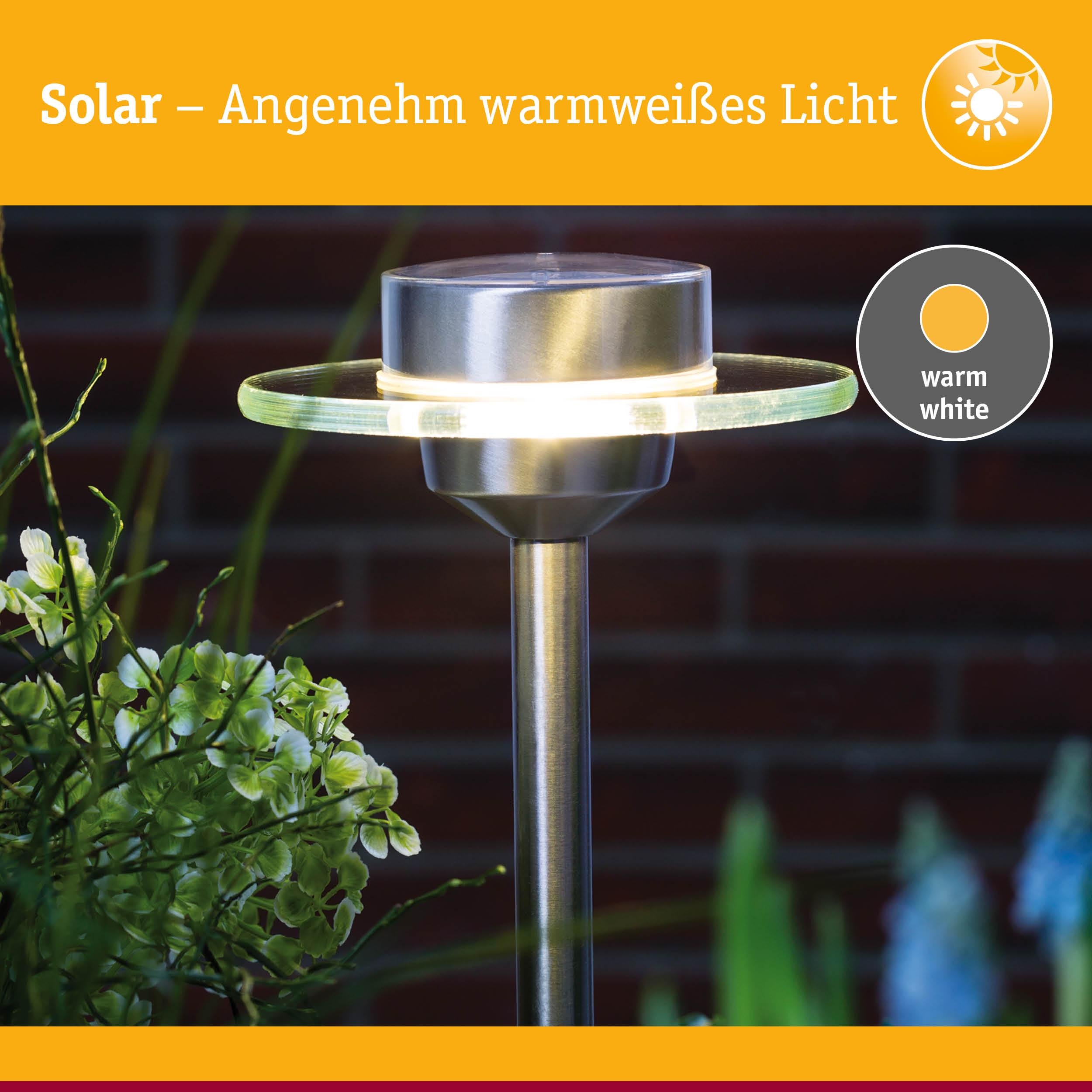 Outdoor solar spike Special Line Ufo LED stainless steel, clear, set of 1