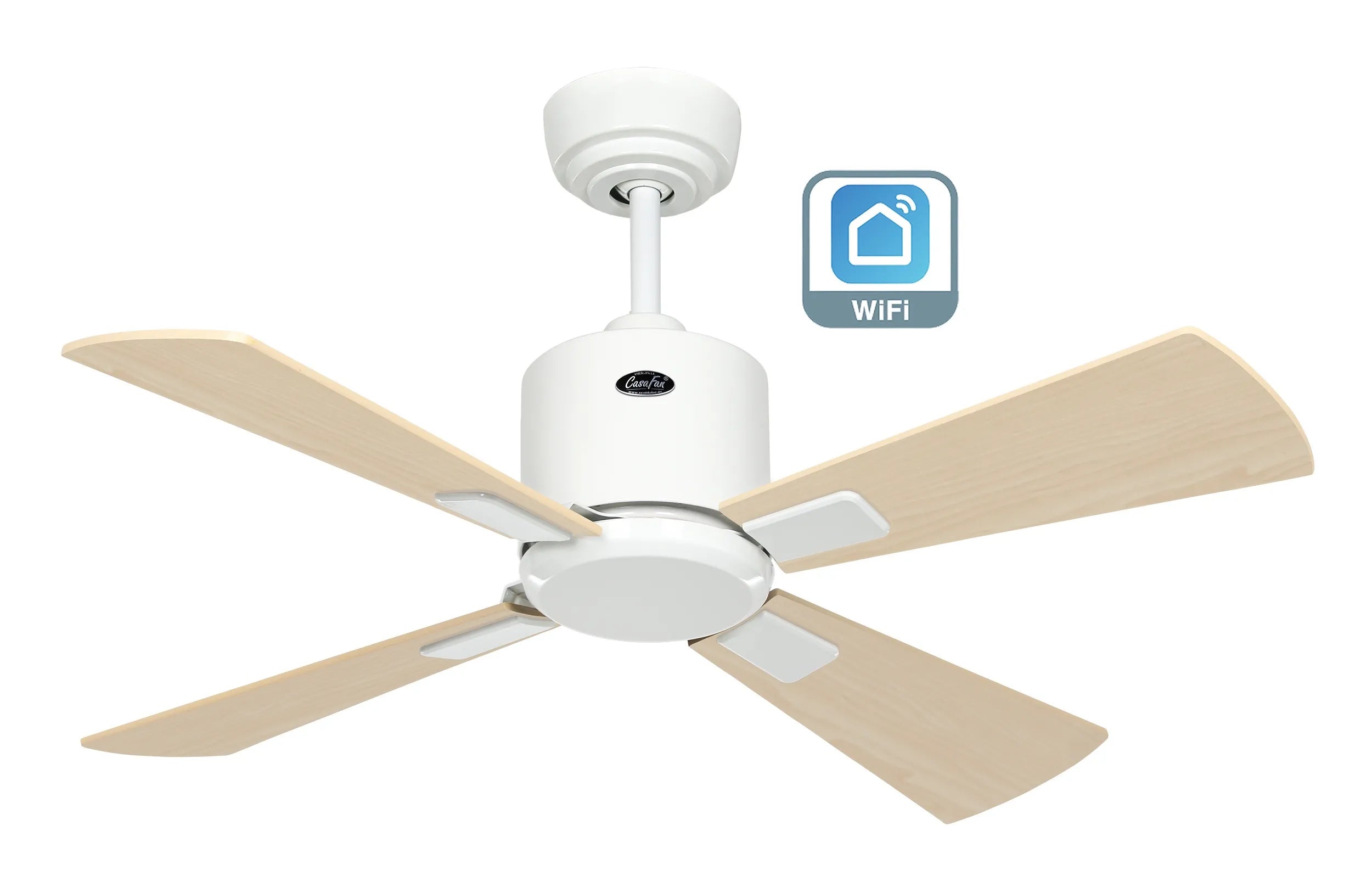 CasaFan ECO NEO III 92 WiFi – Lack weiß, Ahorn/Buche
