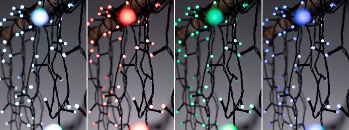 Plug & ShineLED Lichterkette Yuna RGB 7,4m IP44 3W Schwarz