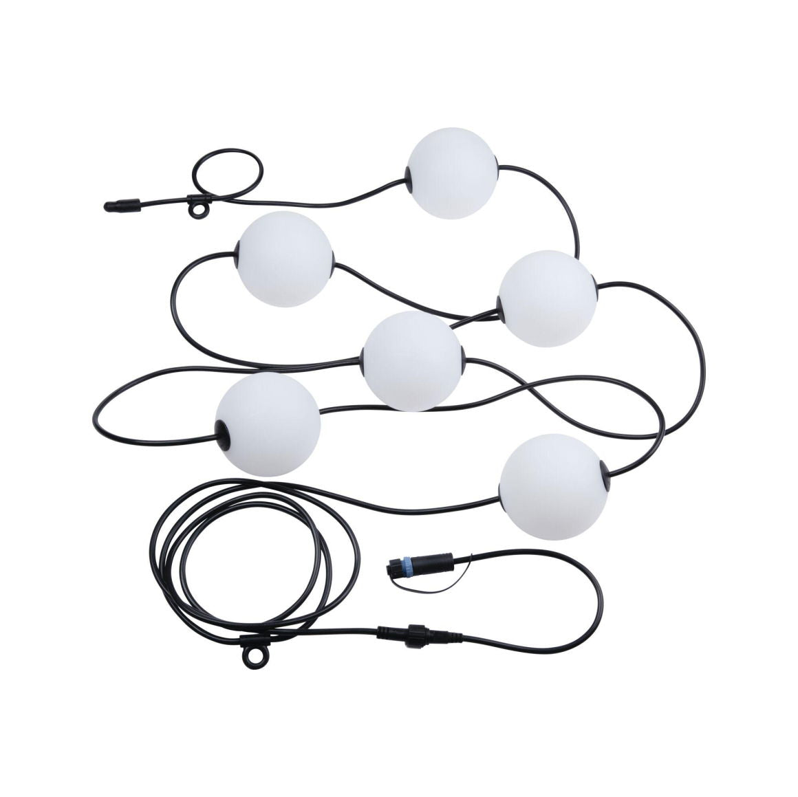 Plug & ShineLED Lichterkette Naima Basisset IP67 3000K 6x1W 5,88m Schwarz