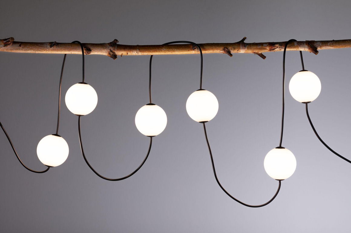 Plug & ShineLED Lichterkette Naima Erweiterungsset IP67 3000K 3x1W 1,71m Schwarz