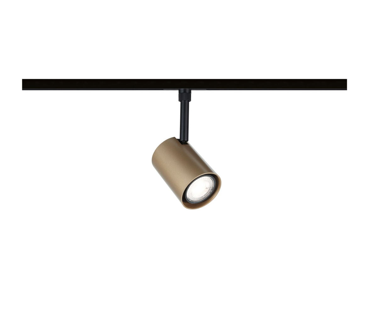 URailSchienenspot Luxe GU10 max. 10W dimmbar 230V Gold matt/Schwarz matt