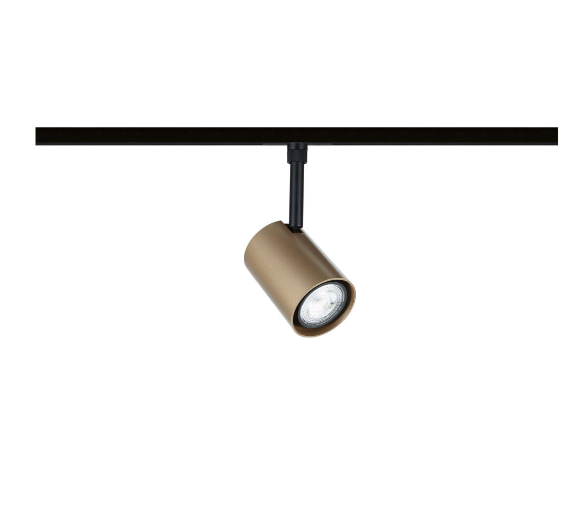 Spot sur rail URail Luxe GU10 max. 10W dimmable 230V or mat/noir mat