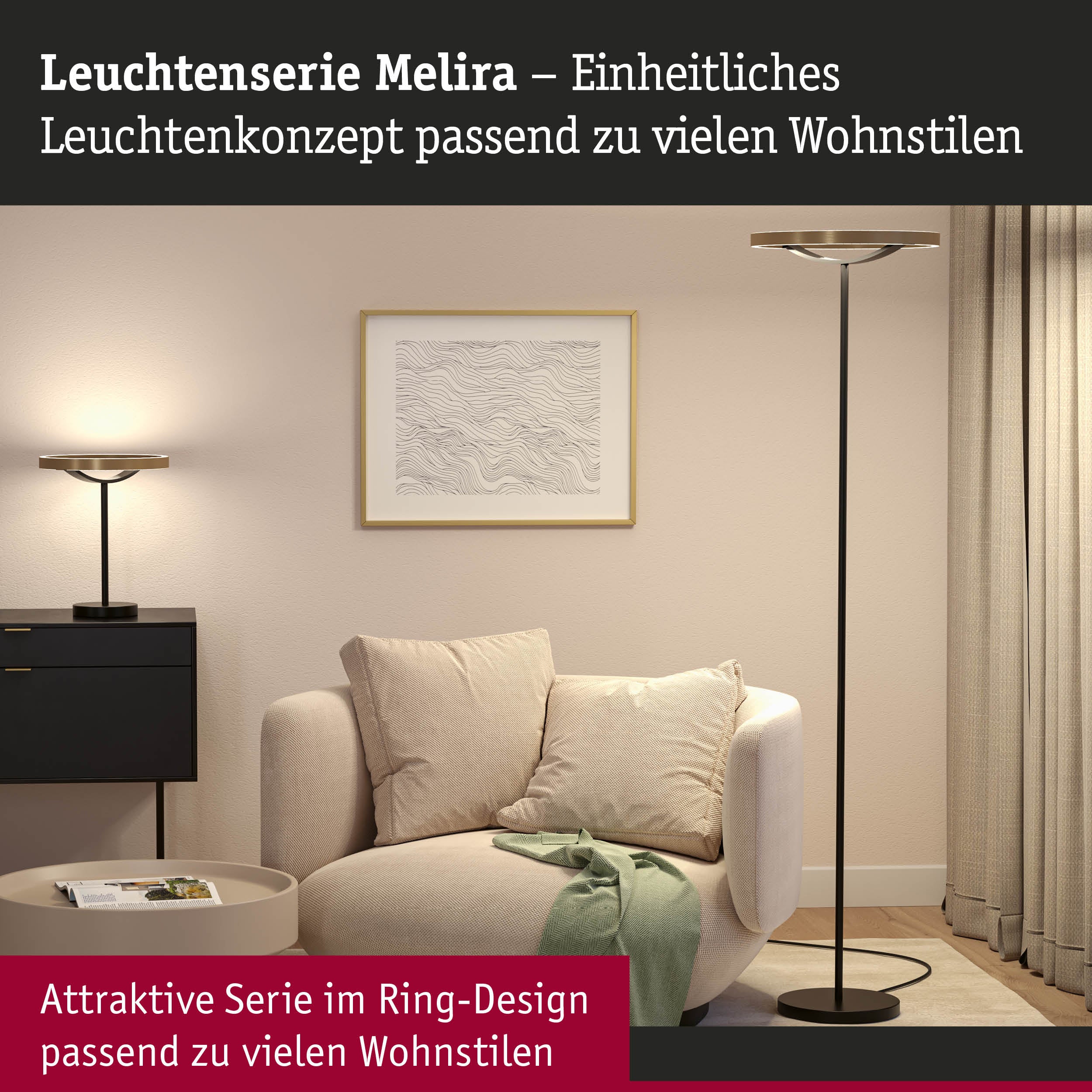 Paulmann Melira Tischleuchte warmweiß 2700K