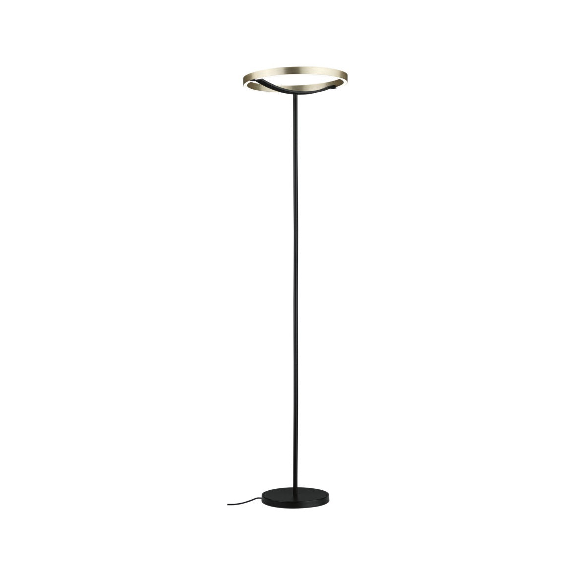 LED Stehleuchte 3-Step-Dim Melira 2700K 1570mm 1025lm 17,5W Schwarz matt/Gold
