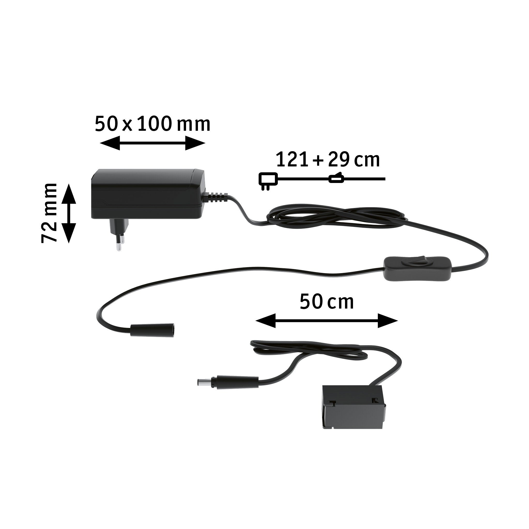 ULine Zubehör ULine Zubehör Plug-In Trafo 60VA 230/48V 100mm Schwarz