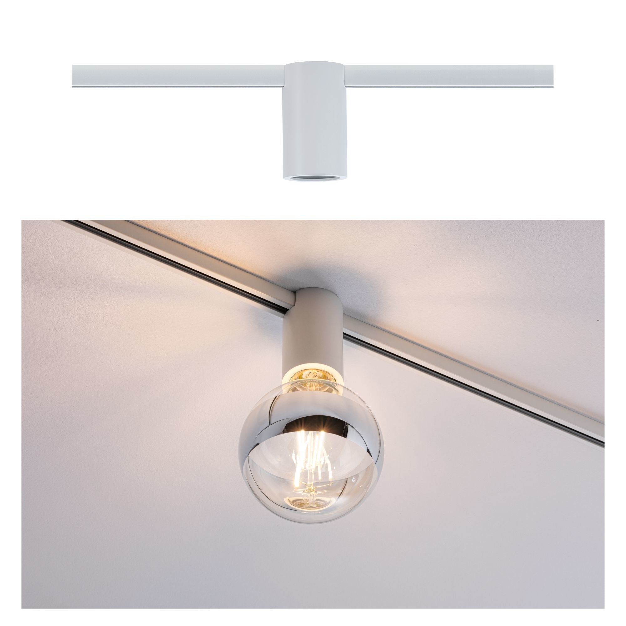 URail Spot Ceiling Socket Weiß E27 dimmbar ohne Leuchtmittel 