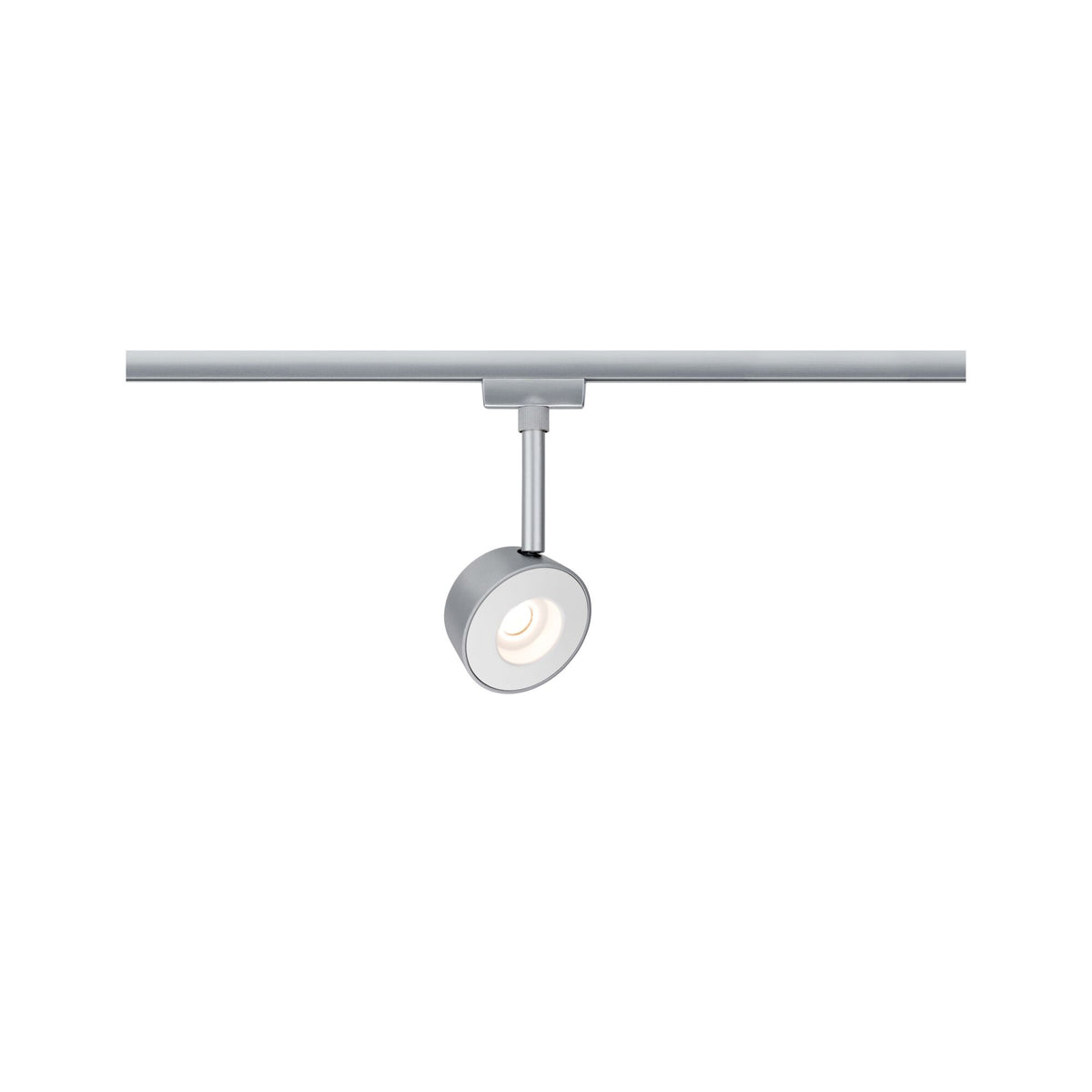 URail Schienenspot Pellet Einzelspot 350lm 6,7W 2700K dimmbar 230V Chrom matt/Weiß