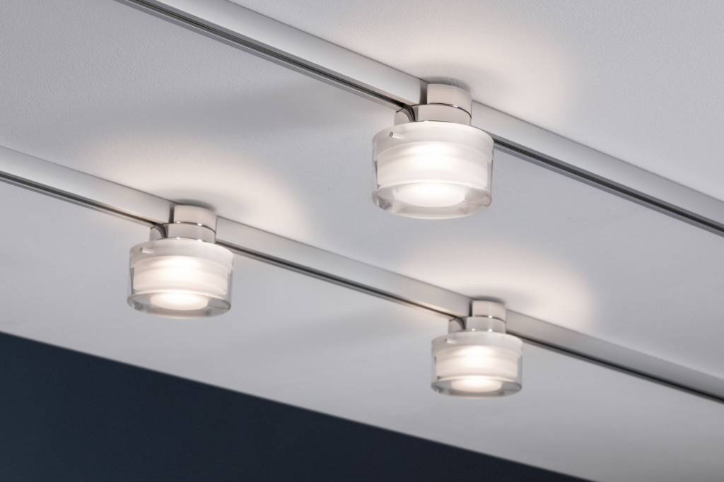 URail LED Spot Ceiling Topa Dot 5,2W Chrom/Klar/Satin dimmbar 