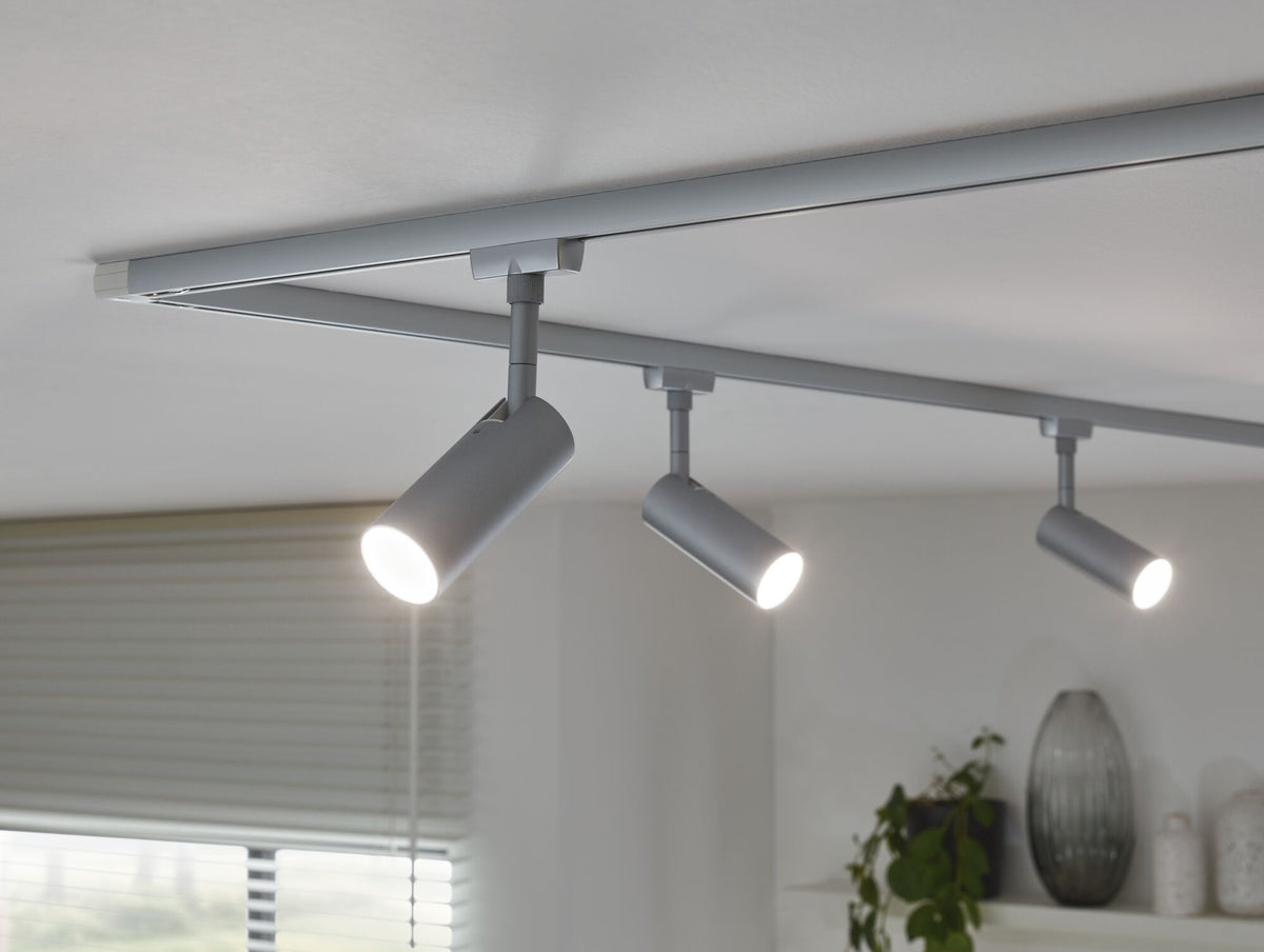 URail Schienenspot 3-Step-Dim Tubo Einzelspot 190lm 4W 3000K dimmbar 230V Chrom matt